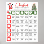 Poster Jeux d'échange de cadeaux de Noël, Jeu de dés de N (Devant)