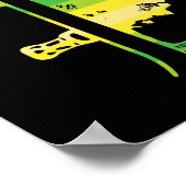 Poster Jeux d'hiver Funky Mountain Snowboard Pine Tree (Coin)