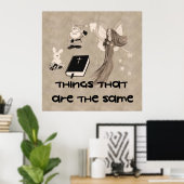 Poster Jeux imaginaires (Bureau à domicile)