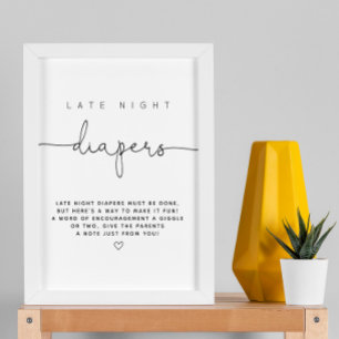 Poster Jeux minimaliste Moderne De Late Night Diapers