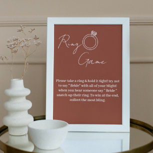 Poster Jeux minimalistes en terre cuite à anneau ne pas d