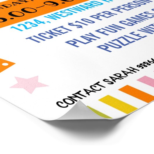 POSTER JEUX NUIT (Coin)