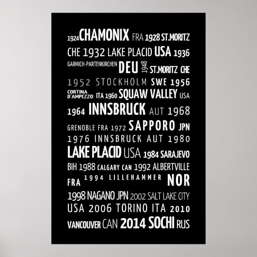 Poster Jeux olympiques d'hiver (Devant)
