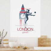 Poster Jeux Olympiques : Football (Cuisine)