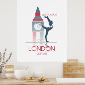 Poster Jeux Olympiques : Gymnastique (Cuisine)