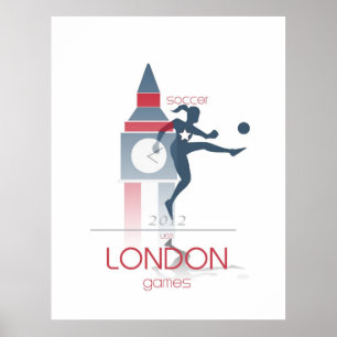 Poster Jeux Olympiques : Le football