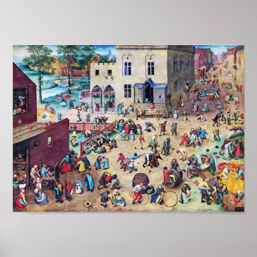 Poster Jeux pour enfants, Pieter Bruegel (Devant)