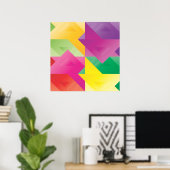 Poster Jeux triangulaires (Bureau à domicile)