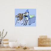 Poster Jeux vidéo et pizza Mordecai et Rigby (Cuisine)