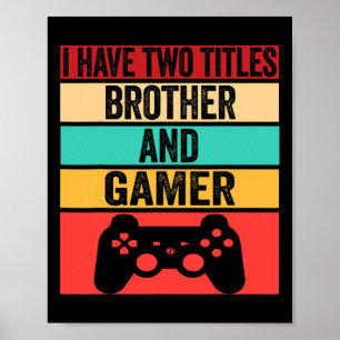 Poster Jeux Vidéos Vintages Pour Garçons Brother S