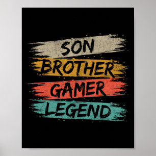 Poster Jeux Vidéos Vintages Pour Garçons Brother S