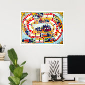 Poster Jeux vintages - Art Print (Bureau à domicile)