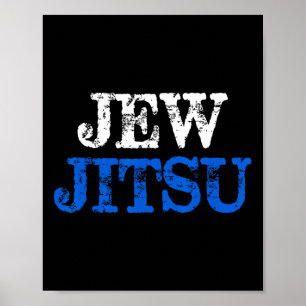 Poster Jew Jitsu Funny Juif Karate Pun de Fête