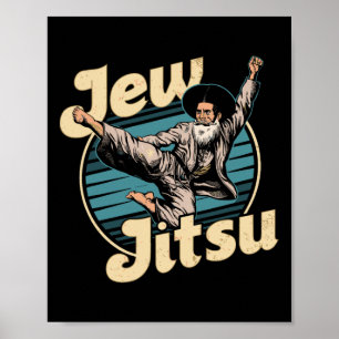 Poster Jew Karate Jitsu Hanoukka Jiu Jitsu Martial Arts D