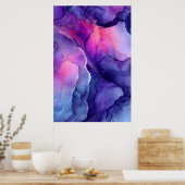 Poster Jewel Tone Fluid Resin Nebula Glow (Cuisine)
