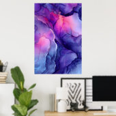 Poster Jewel Tone Fluid Resin Nebula Glow (Bureau à domicile)