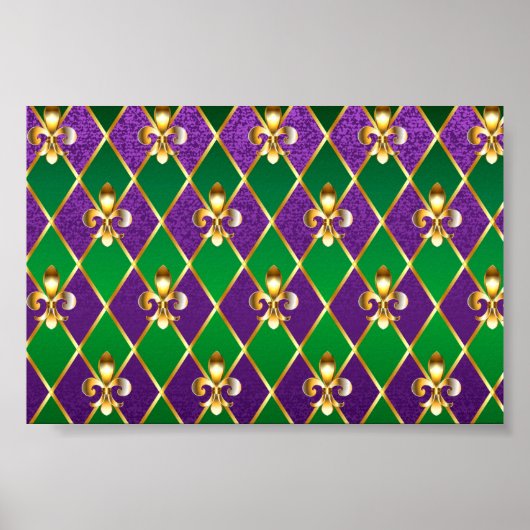 Poster Jewelry Background Mardi Gras (Devant)