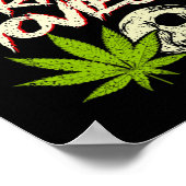 Poster J'Exécute Des Films D'Horreur D'Herbe Crâne Drôle  (Coin)