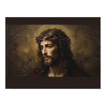 Poster Jezus Doornenkroon – Portret van Christus