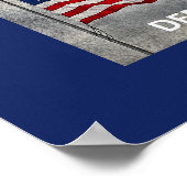 Poster JFK Citation Démocratie Drapeau américain Design (Coin)