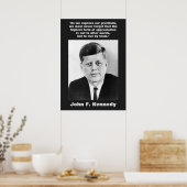 Poster JFK John F. Kennedy Citation Inspiration Motivatio (Cuisine)