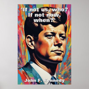 Poster JFK John F. Kennedy Citation Inspiration Motivatio