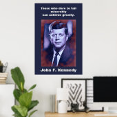 Poster JFK John F. Kennedy Citation Inspiration Motivatio (Bureau à domicile)
