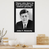 Poster JFK John F. Kennedy Citation Inspiration Motivatio (Cuisine)