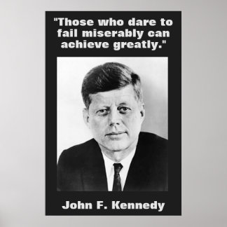 Poster JFK John F. Kennedy Citation Inspiration Motivatio