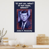 Poster JFK John F. Kennedy Citation Inspiration Motivatio (Cuisine)