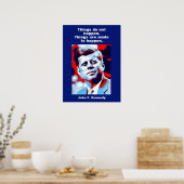 Poster JFK John F. Kennedy Citation Inspiration Motivatio (Cuisine)