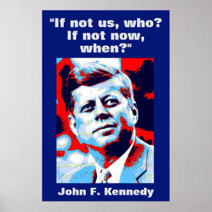 Poster JFK John F. Kennedy Citation Inspiration Motivatio