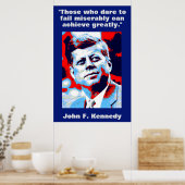 Poster JFK John F. Kennedy Citation Inspiration Motivatio (Cuisine)