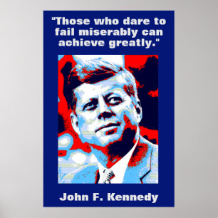 Poster JFK John F. Kennedy Citation Inspiration Motivatio