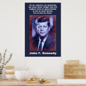 Poster JFK John F. Kennedy Citation Inspiration Motivatio (Cuisine)