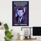 Poster JFK John F. Kennedy Citation Inspiration Motivatio (Bureau à domicile)