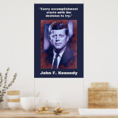 Poster JFK John F. Kennedy Citation Inspiration Motivatio (Cuisine)
