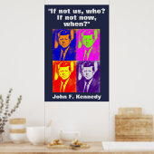 Poster JFK John F. Kennedy Citation Inspiration Motivatio (Cuisine)