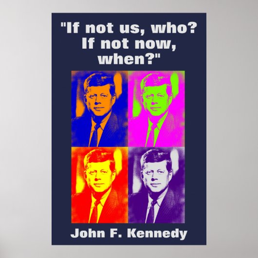 Poster JFK John F. Kennedy Citation Inspiration Motivatio (Devant)
