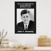 Poster JFK John F. Kennedy Citation Inspiration Motivatio (Cuisine)