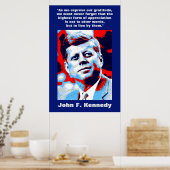 Poster JFK John F. Kennedy Citation Inspiration Motivatio (Cuisine)