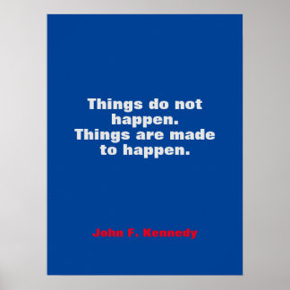 Poster JFK John F. Kennedy Citation Inspiration Motivatio