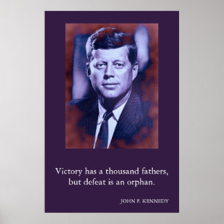 Poster JFK John F. Kennedy Cite Victory
