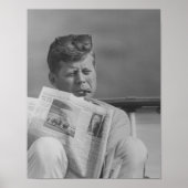 Poster JFK Relaxant à l'extérieur (Devant)