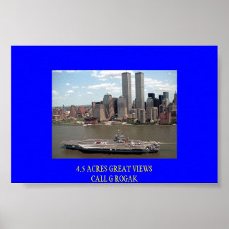 POSTER JFK VISITE LA GRANDE POMME