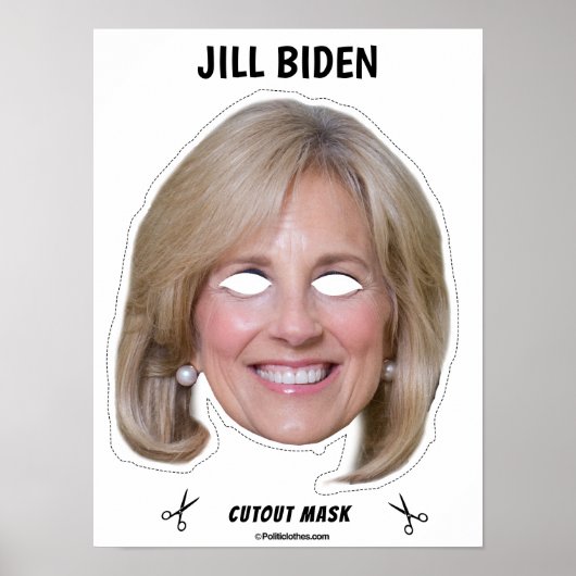 Poster JILL BIDEN Masque Halloween (Devant)