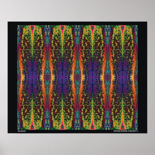 Poster "Jimi at Monterey" Art psychédélique Abstrait (Devant)