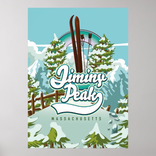 Poster Jiminy Peak ski dans le massachusetts (Devant)