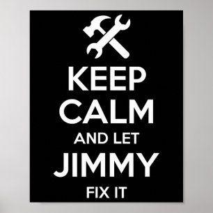 Poster Jimmy Fix Citation Drôle Anniversaire Nom personna