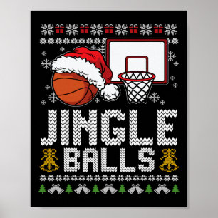 Poster Jingle Balls Ugly Christmas Pyjama Cool Sport X-Ma